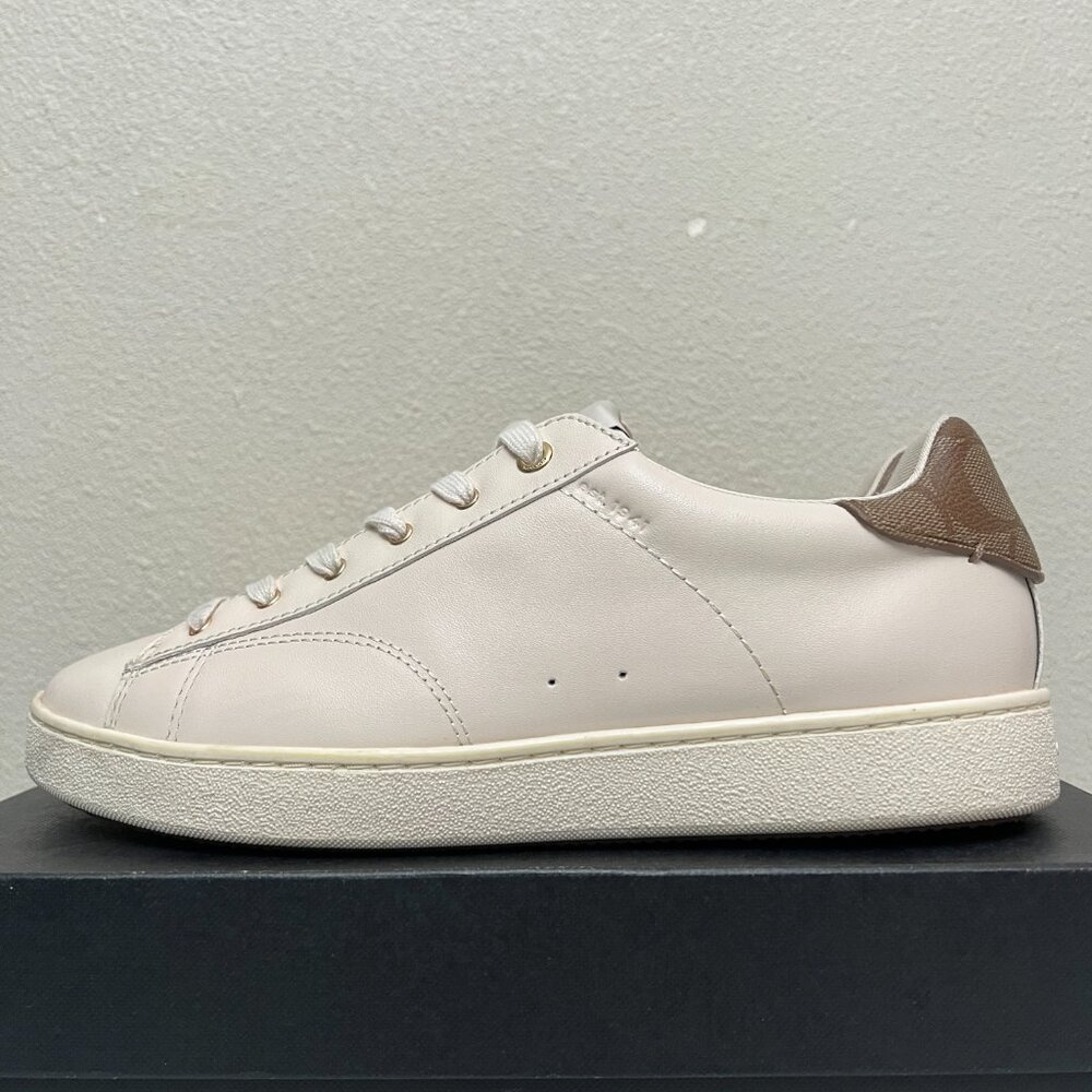 Coach Lace Up Sneakers Chalk